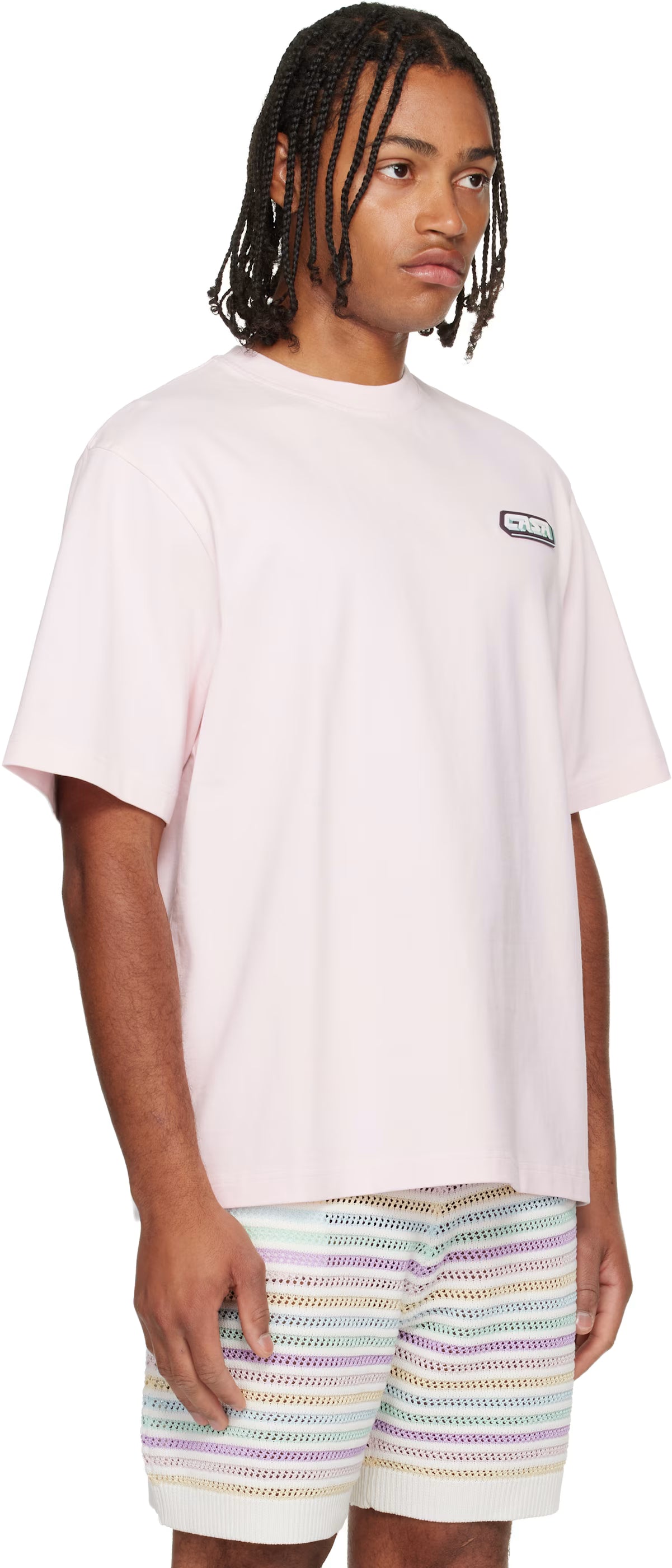 Pink 'Casa' Racing Oversized Short Sleeve T‑shirt