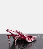 Dolce&Gabbana Printed leather slingback pumps