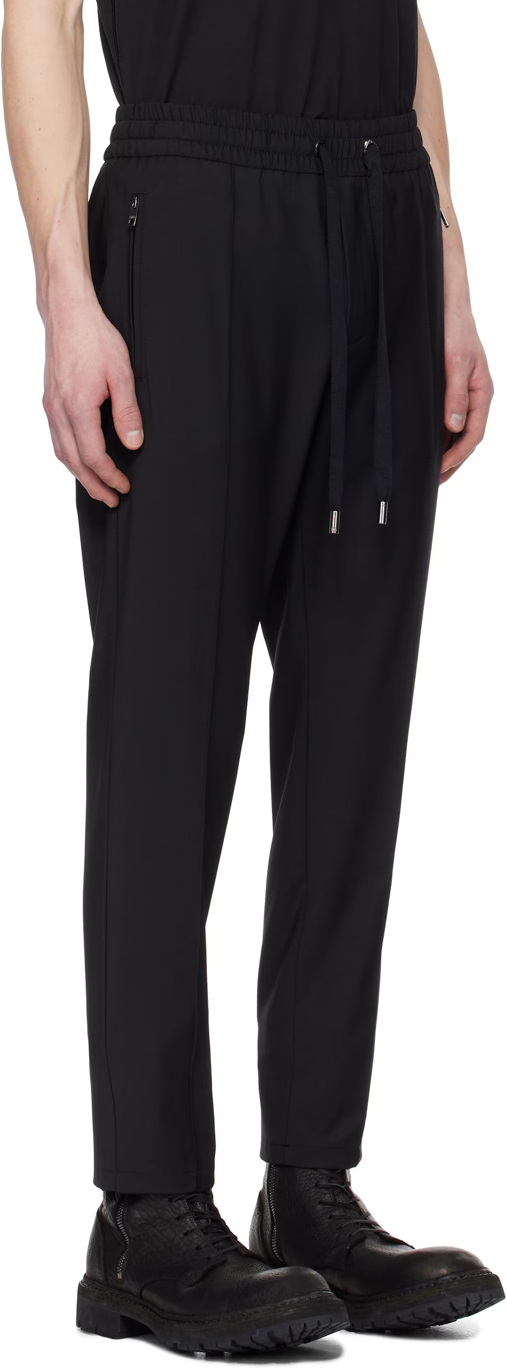 Dolce&Gabbana Black Tela Lana Trousers