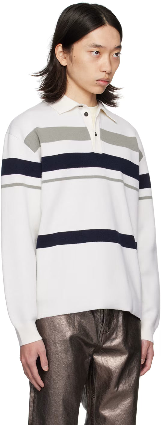 Ferragamo White Virgin Wool Polo