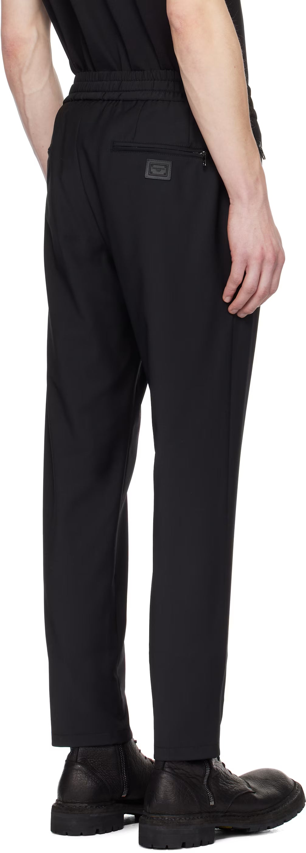 Dolce&Gabbana Black Tela Lana Trousers