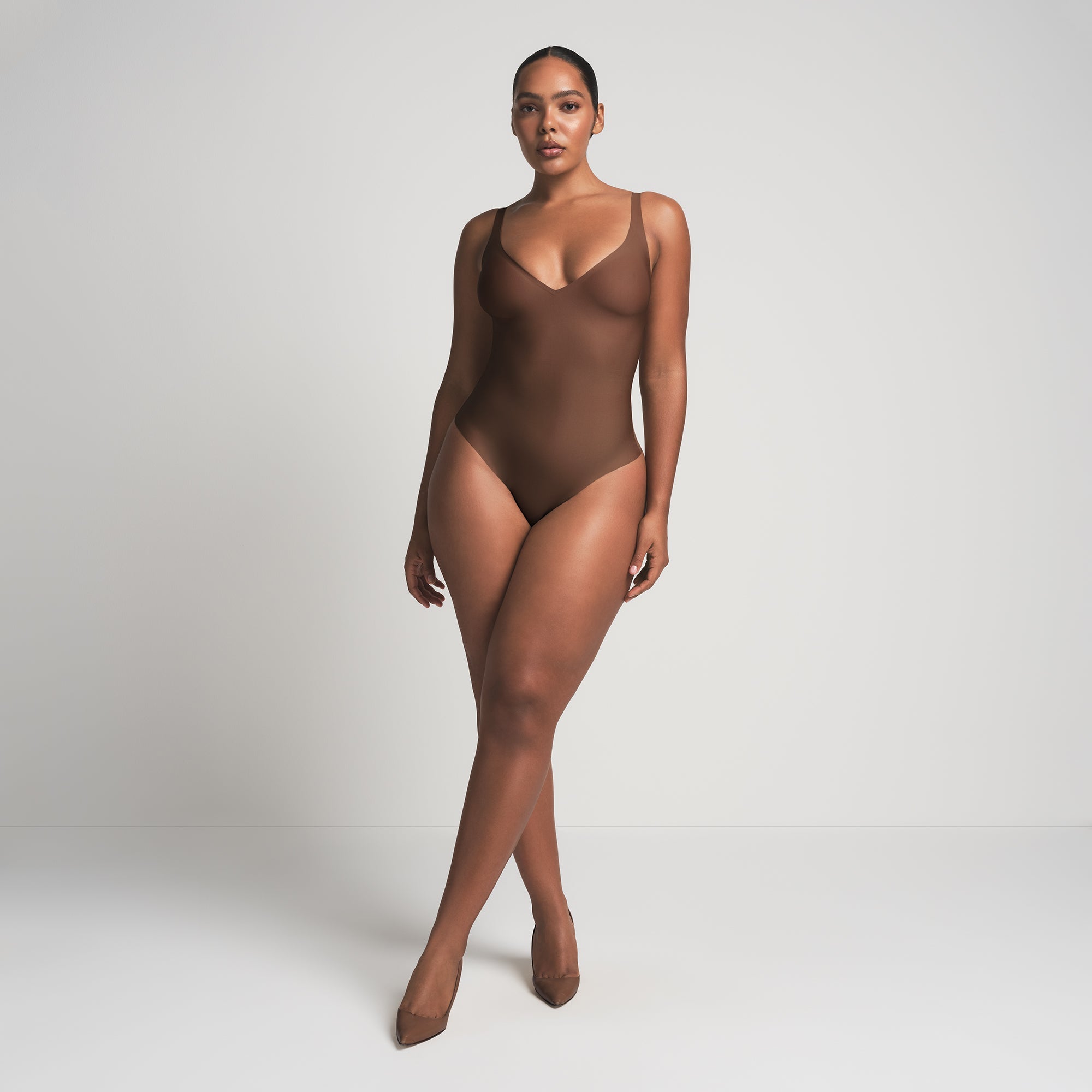 Skims Body Unlined Plunge Thong Bodysuit