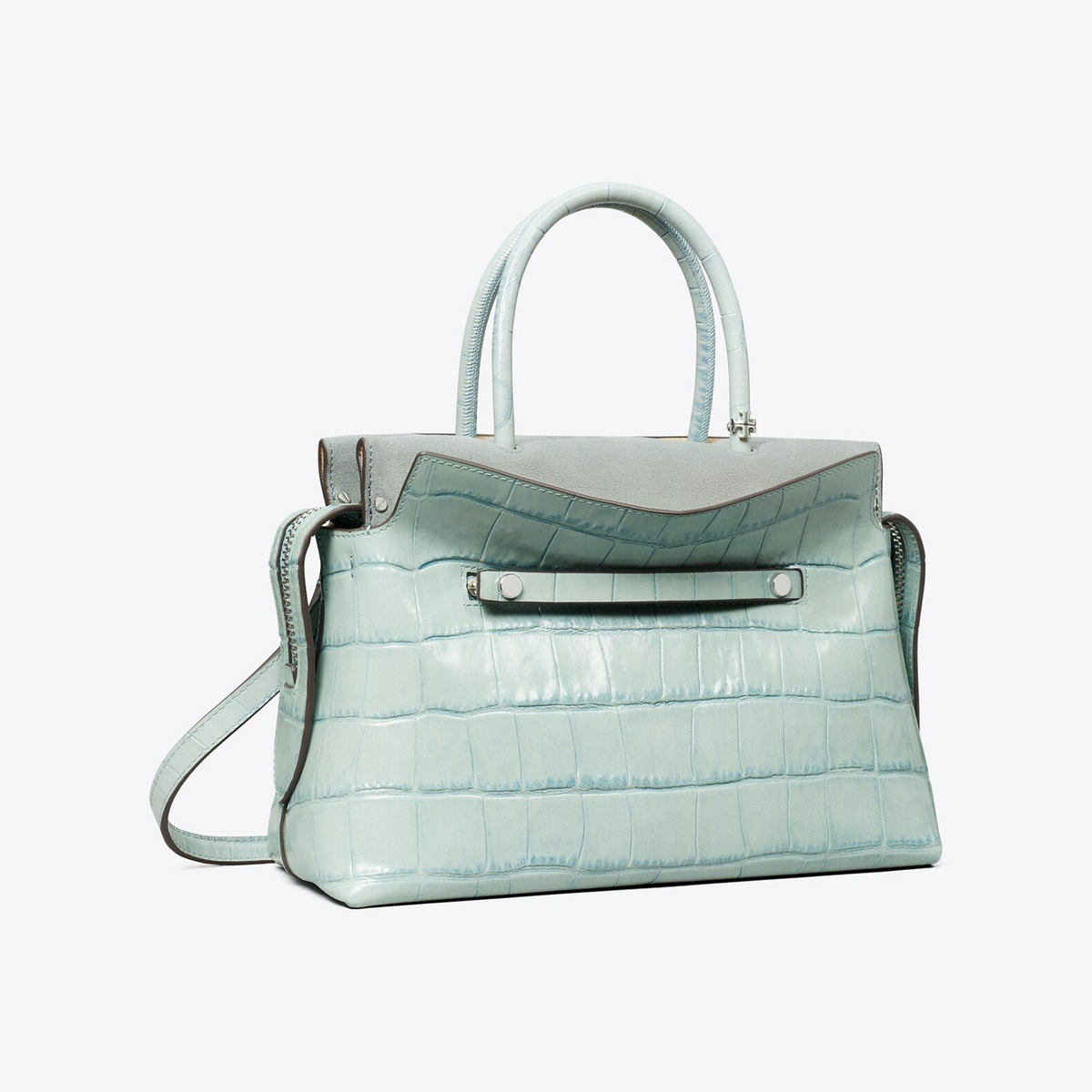 Mercer Croc-Embossed Satchel