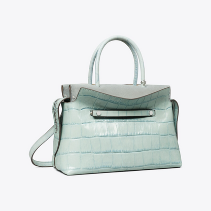 Mercer Croc-Embossed Satchel