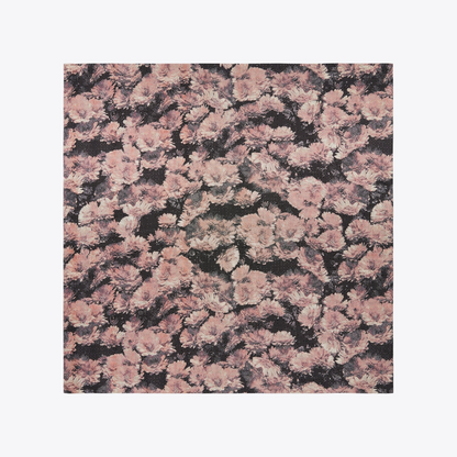 Pixel Flower Silk Square Scarf