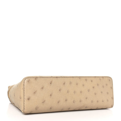Loro Piana Ostrich L19 Extra Pocket Pouch Beige