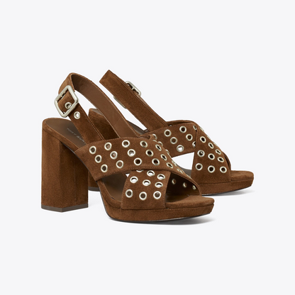 Cross-Band Heeled Sandal