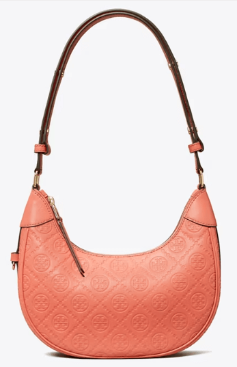 Tory Burch T Monogram Leather Crescent Bag - Bags | Shop From The Mirage