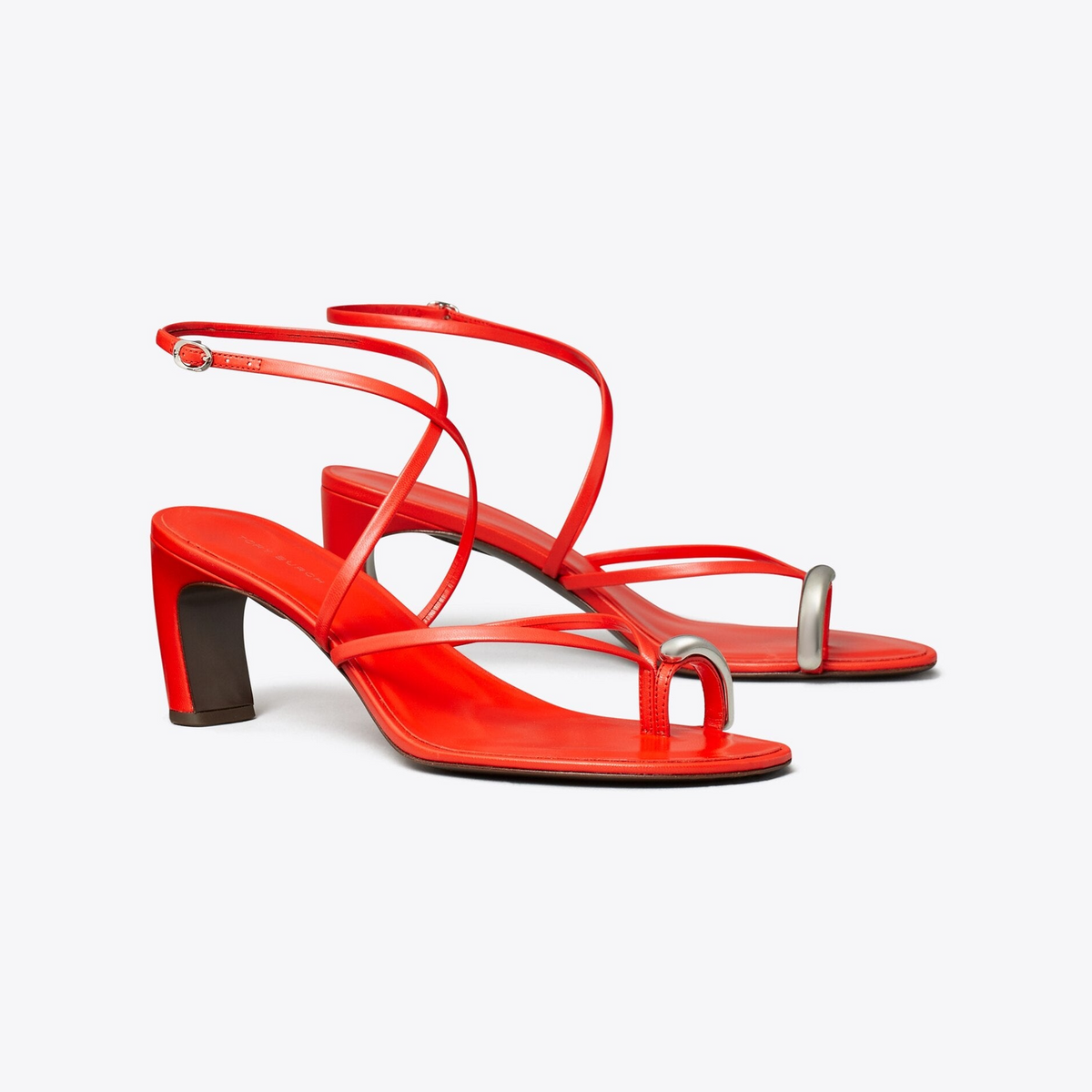 Pierced Multi-Strap Heeled Sandal