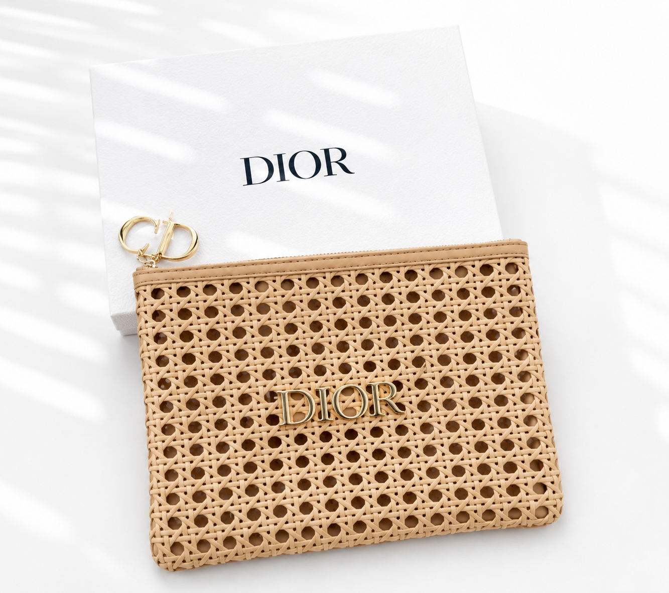 Dior 2026 New Eco Raffia Limited Edition Cosmetic VIP Gift Set Bag With Box