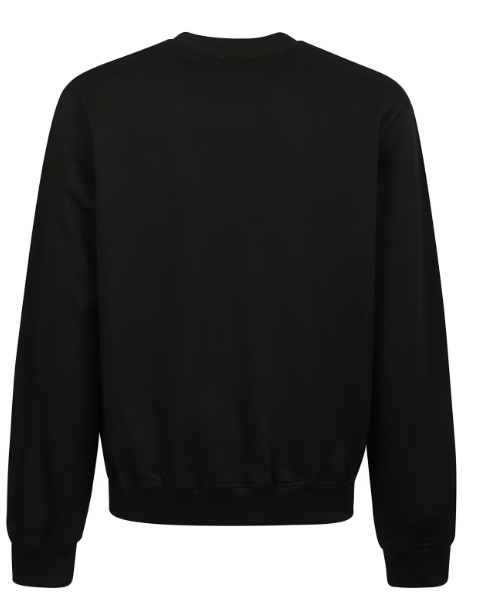 Casablanca Black Crewneck Sweater with Applique