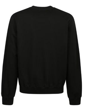 Casablanca Black Crewneck Sweater with Applique