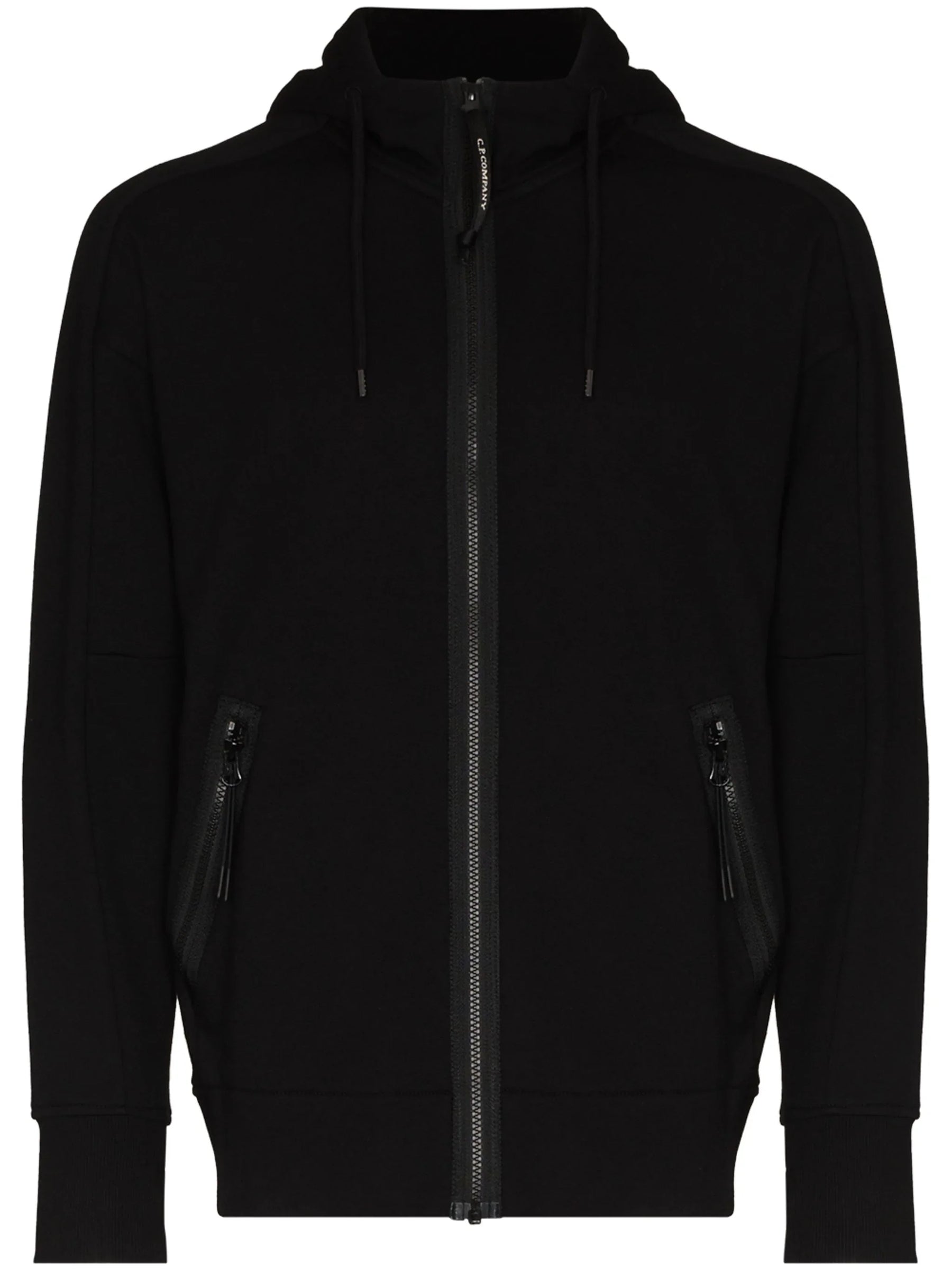 C.P. Company Diagonal Raised Fleece Goggle Jacket in Black