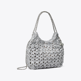 Mini Fleming Woven Hobo Bag