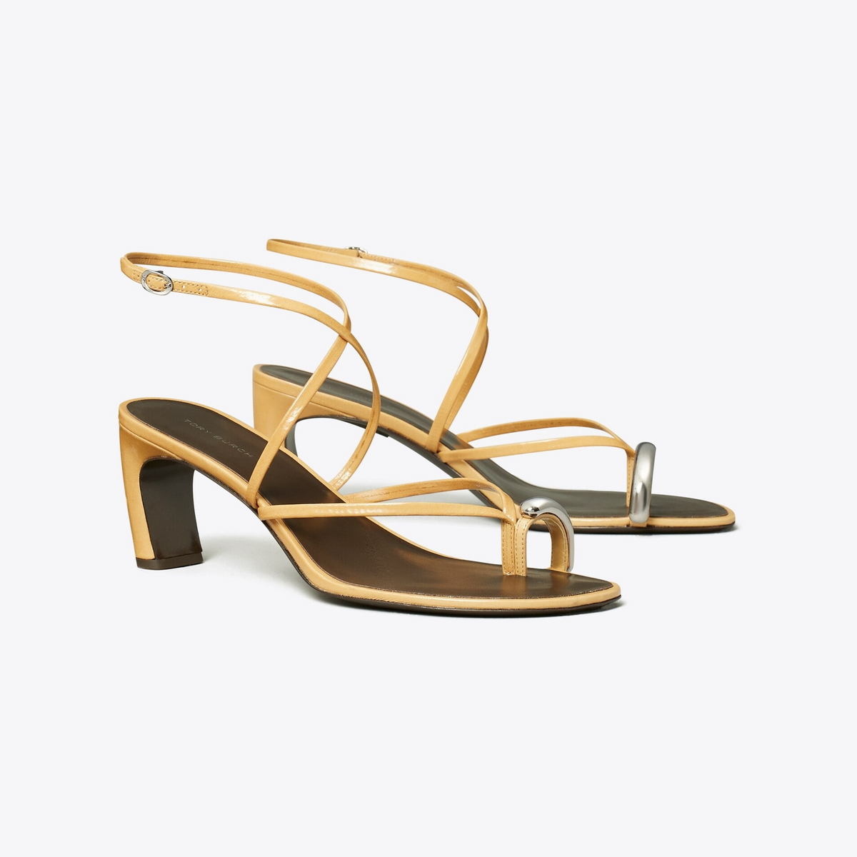 Pierced Multi-Strap Heeled Sandal