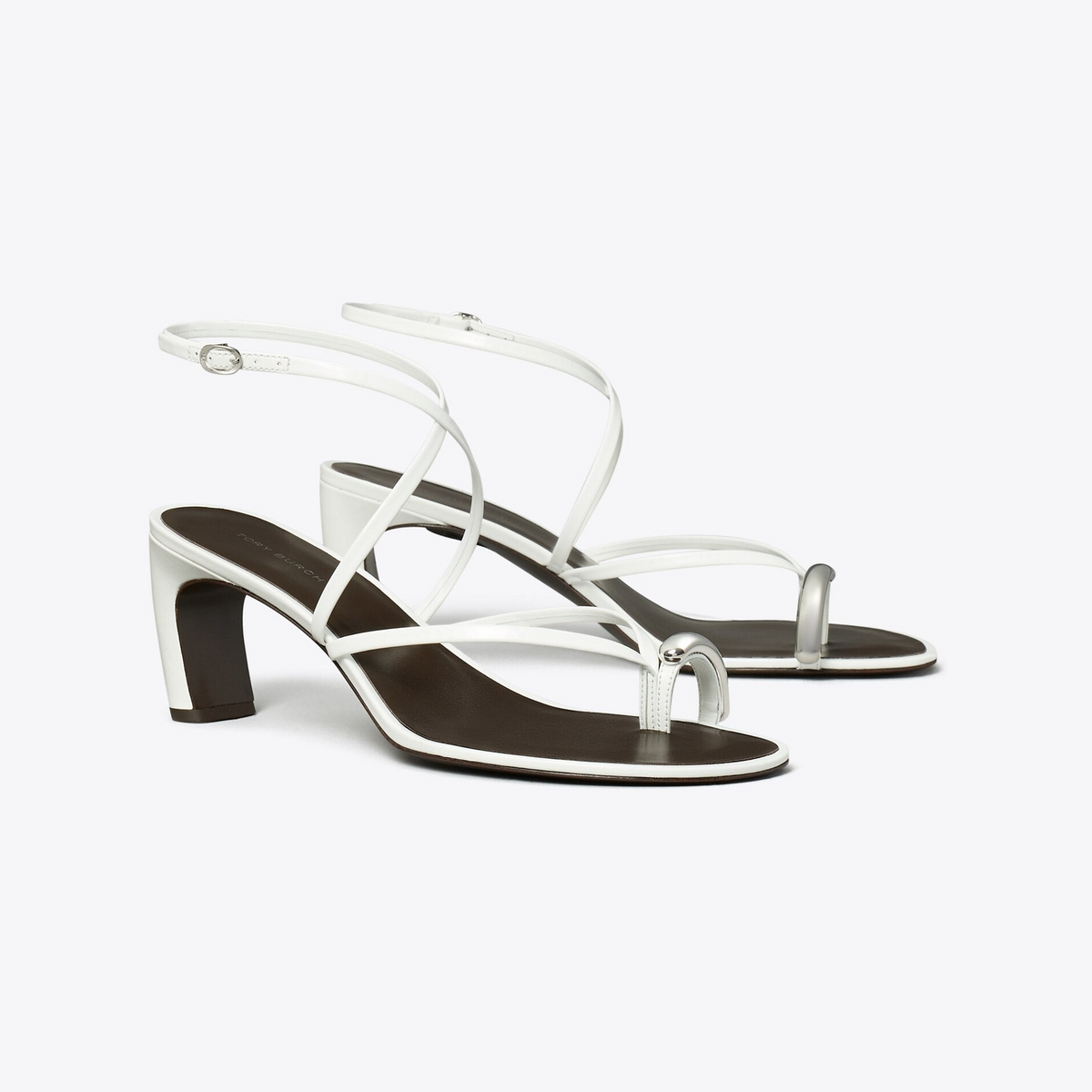 Pierced Multi-Strap Heeled Sandal