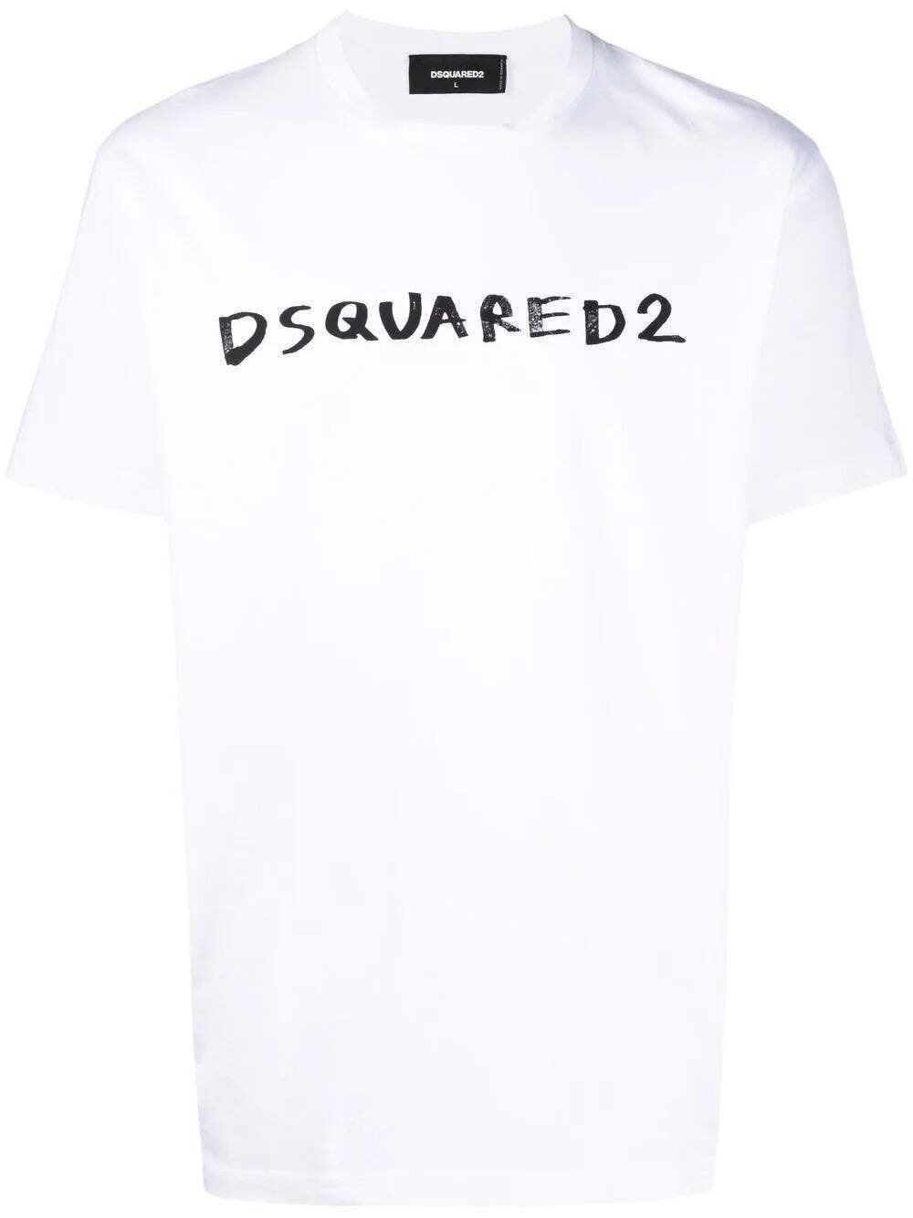 Dsquared2 Marker Slim Logo-print Short-sleeved White T-shirt