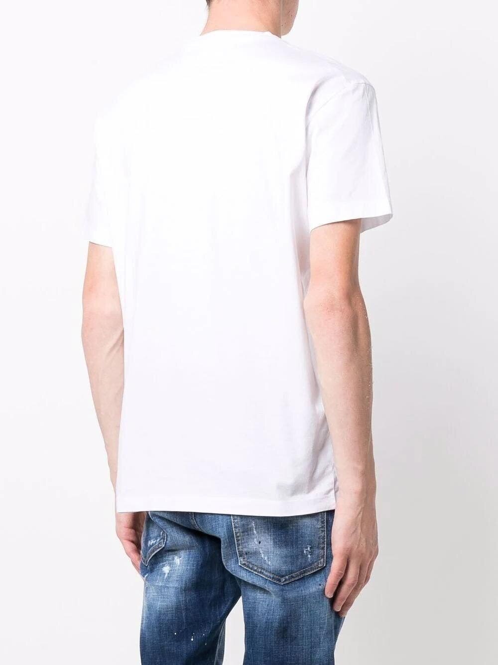 Dsquared2 Marker Slim Logo-print Short-sleeved White T-shirt