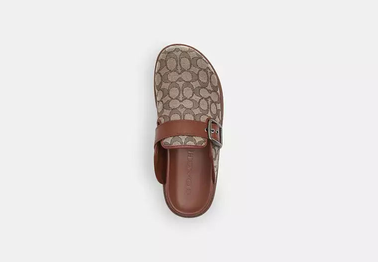 Buckle Clog In Signature Jacquard