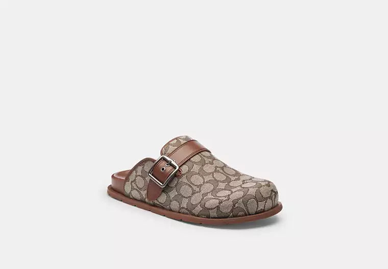 Buckle Clog In Signature Jacquard