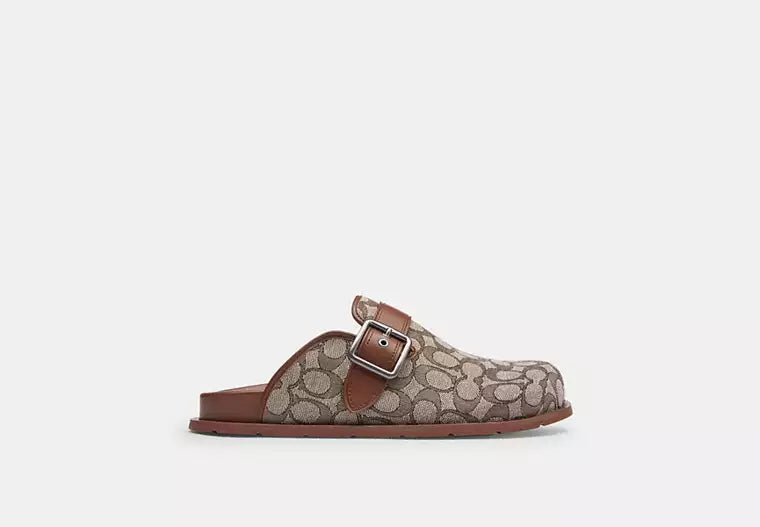 Buckle Clog In Signature Jacquard