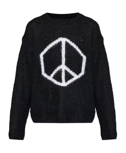 AllSaints Message Oversized Wool Sweater