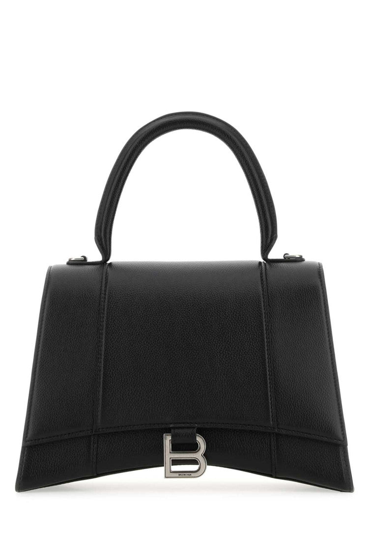 Black Hourglass Medium Shoulder Bag