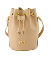 Beige VLogo Bucket Bag