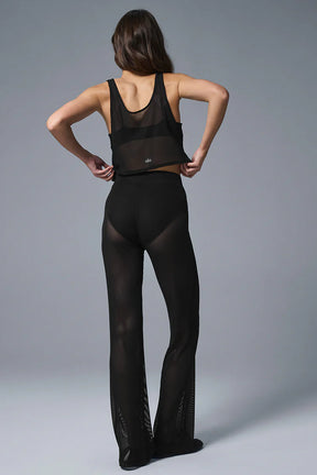 Striped Mesh Tropical Nights Flare Pant