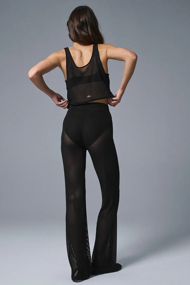 Striped Mesh Tropical Nights Flare Pant