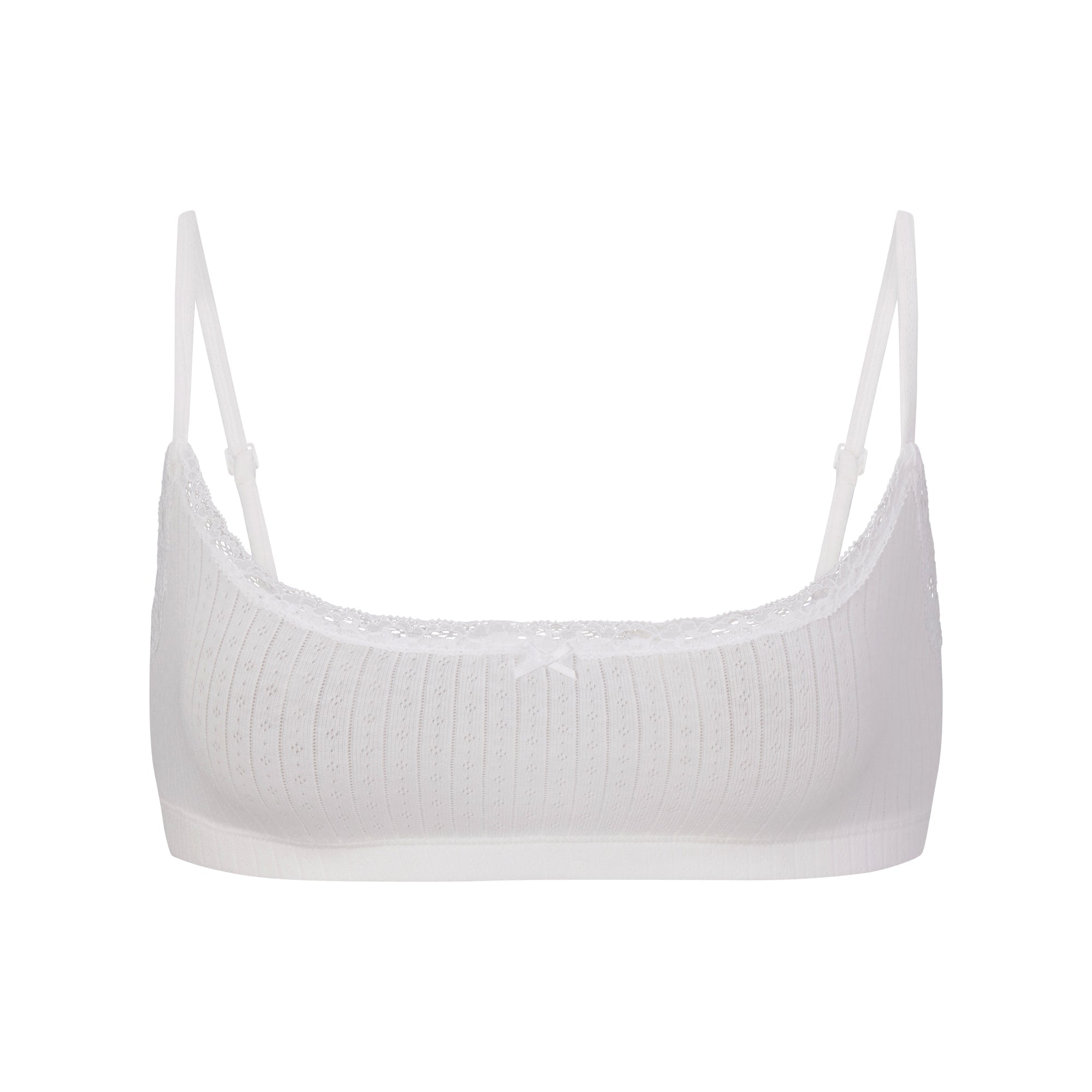 Lightweight Cotton Pointelle Scoop Bralette