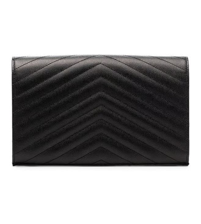 YSL Wallet on Chain in Grained Leather