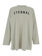 Fear of god Grey T-shirt with Eternal Print on the Front and Logo Patch on the Back in Cotton Man
