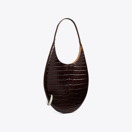 Pierced Croc-Embossed Bag
