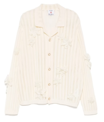 Casablanca Elegant Lace Detail Cotton Shirt