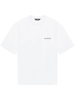 Balenciaga Logo Print Short-sleeve T-shirt White