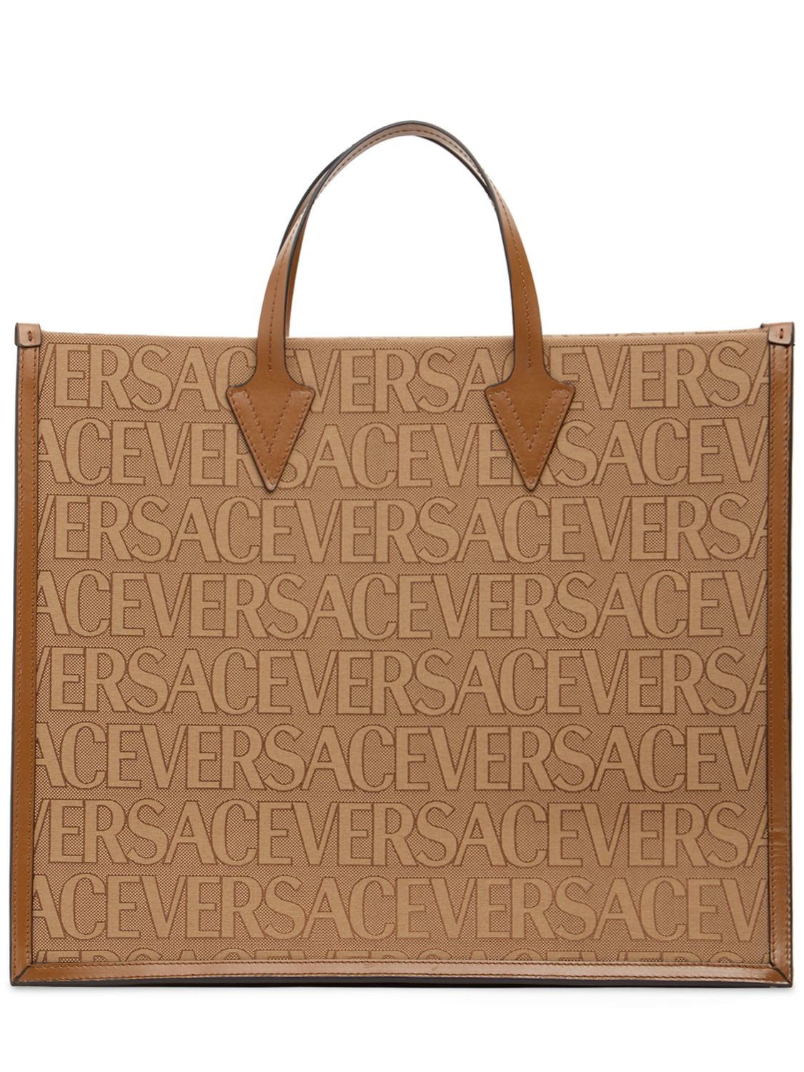 Versace Versace Large fabric & leather tote bag - Bags | Shop From The Mirage