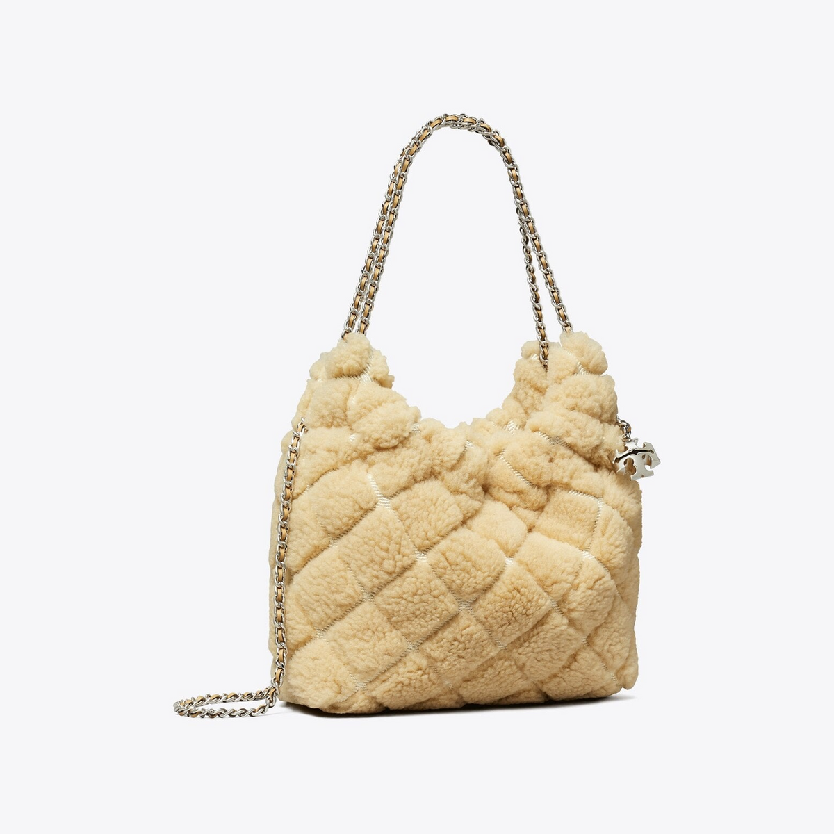 Mini Fleming Shearling Hobo Bag