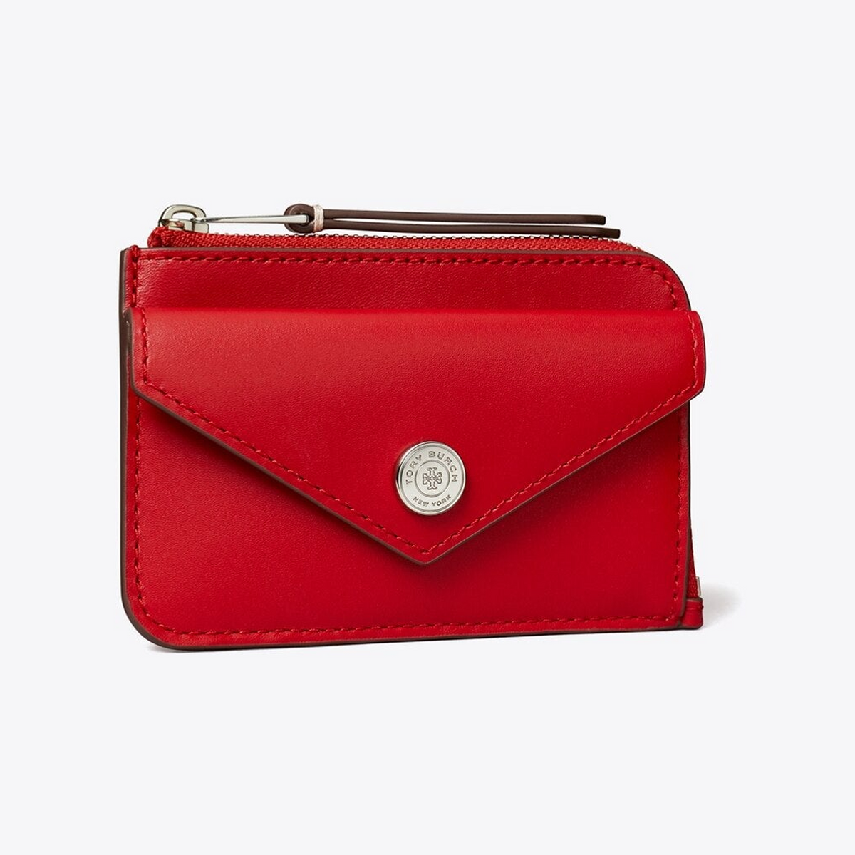 Leather Envelope Zip Card Case