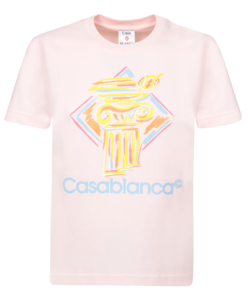 Casablanca Pink Graphic Print T-Shirt
