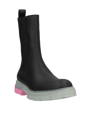 Amiri Black Leather Chelsea Boots with Colorful Sole