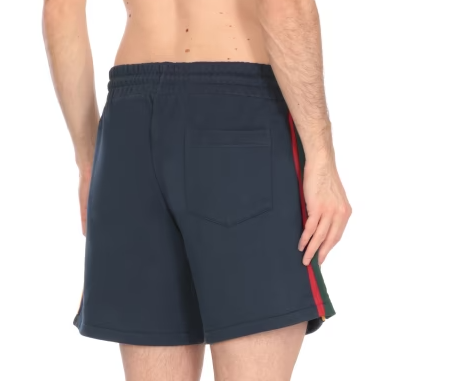Casablanca Blue Cotton Shorts with Drawstrings