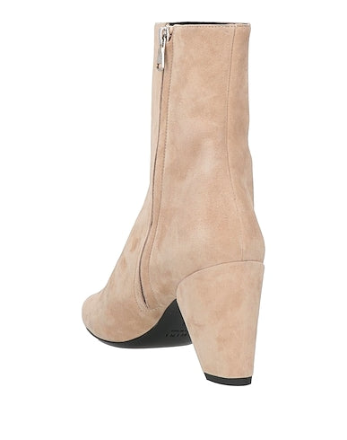 Amiri Nude Suede Pointed-Toe Ankle Boots