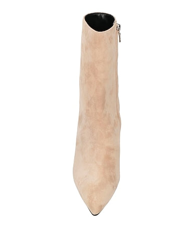 Amiri Nude Suede Pointed-Toe Ankle Boots