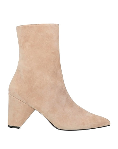 Amiri Nude Suede Pointed-Toe Ankle Boots