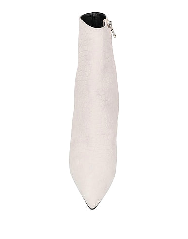 Amiri White Croc-Embossed Leather Ankle Boots