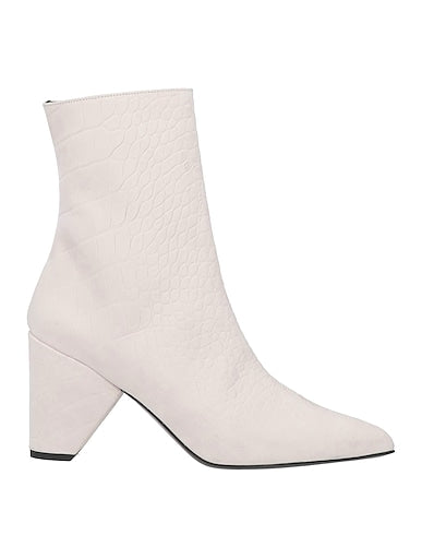 Amiri White Croc-Embossed Leather Ankle Boots