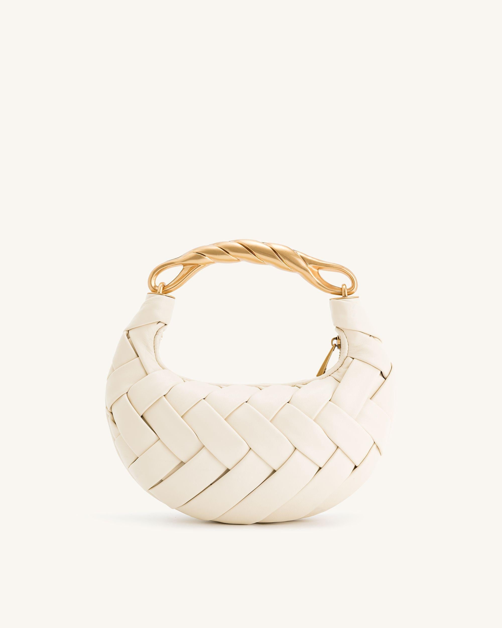 Orla Weave Handbag - Almond
