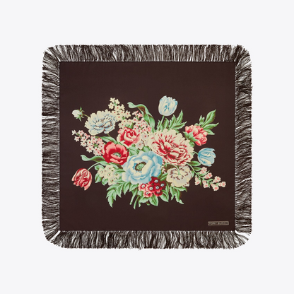 Chair Floral Silk Square