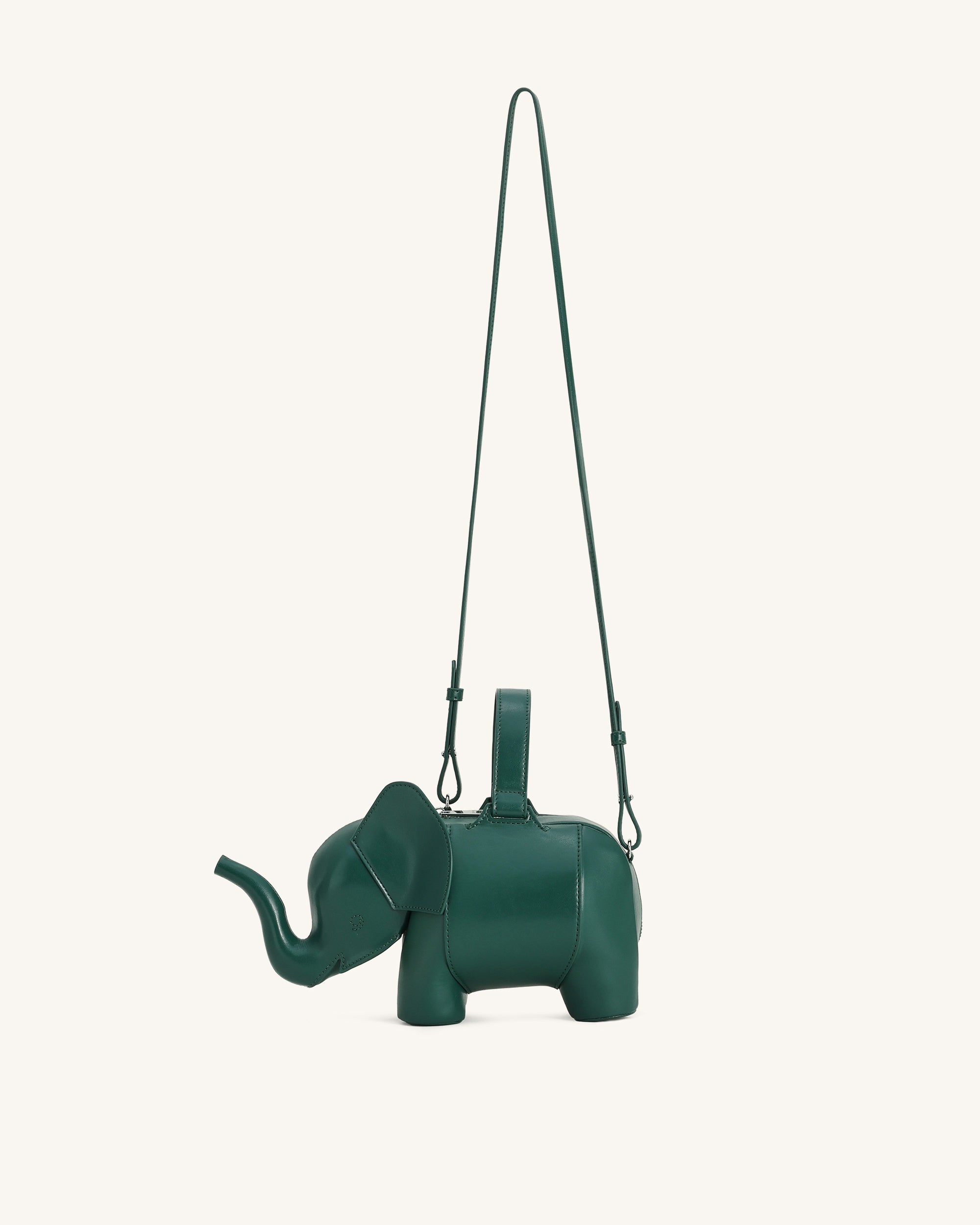 Claire Elephant Shaped Handbag - Dark Brown/Blue